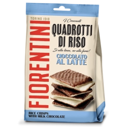 FiorentiniQuadrotti di Riso con cioccolato al Latte 80g